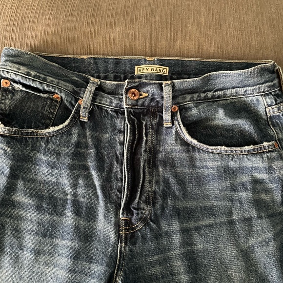 EUC Hey Gang Loose Crop Richman wash jeans - Picture 7 of 11